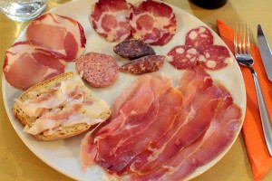 Antipasto di salumi di Norcia