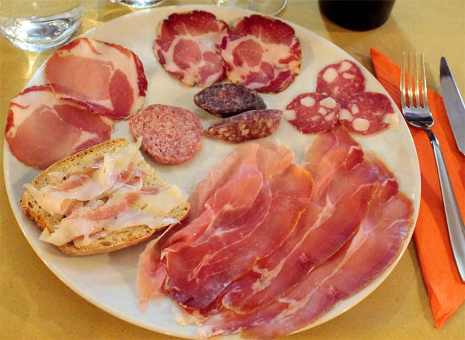 Antipasto di salumi di Norcia