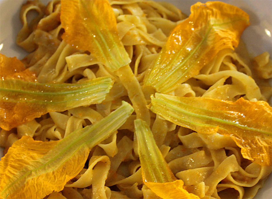 fettucine fiori zucca