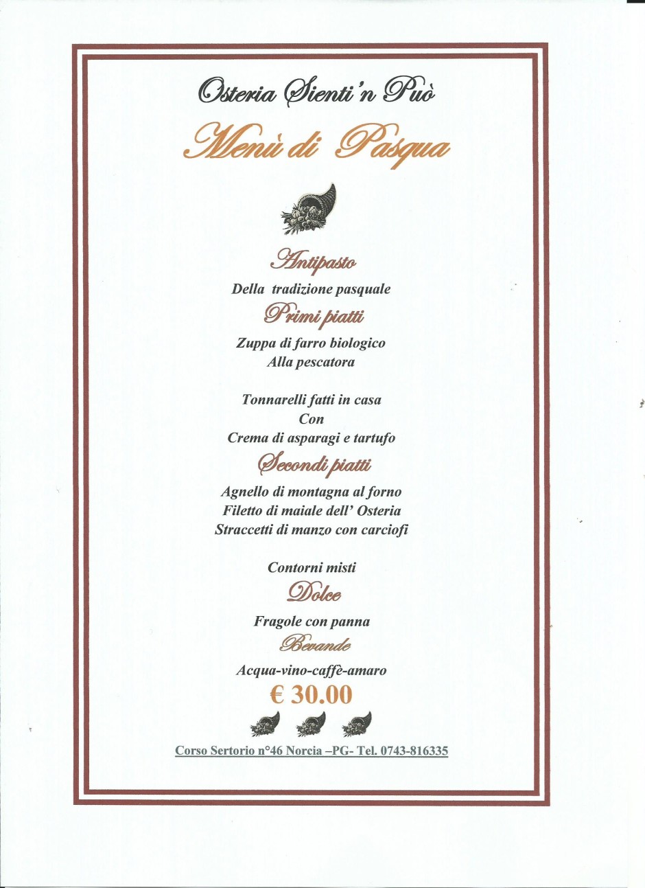 menu di pasqua 2016